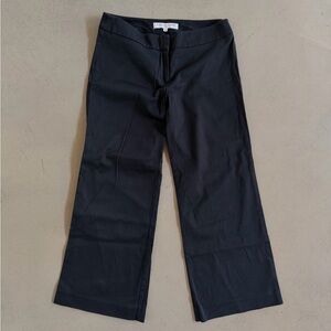 Vintage Trina Turk Cropped Black Wide-Leg Pants